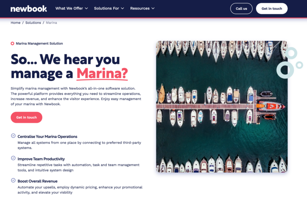 marina management software solution newbook